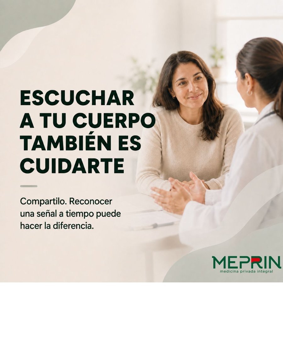 Escuchar a tu cuerpo también es cuidarte. Compartilo: reconocer una señal a tiempo puede hacer la diferencia.